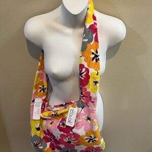 New All For Color Floral Crossbody Bag with 30”x60” Matching Towel